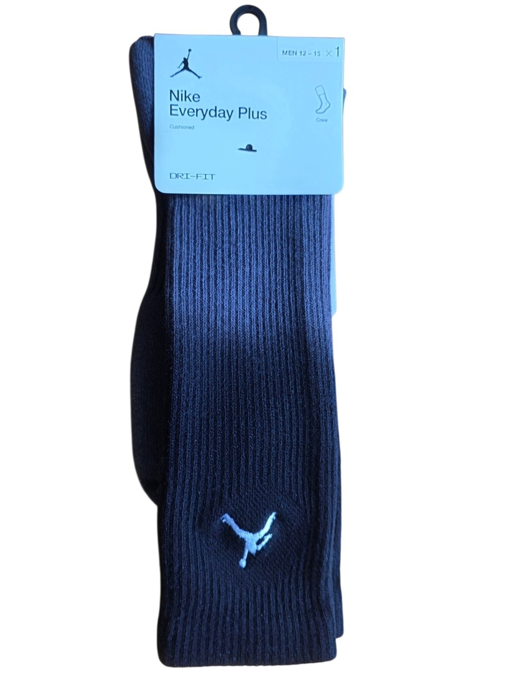 Nike Jordan Jumpman Black Grey Gradient Crew Socks Mens Size XL 12 - 15 One Pair
